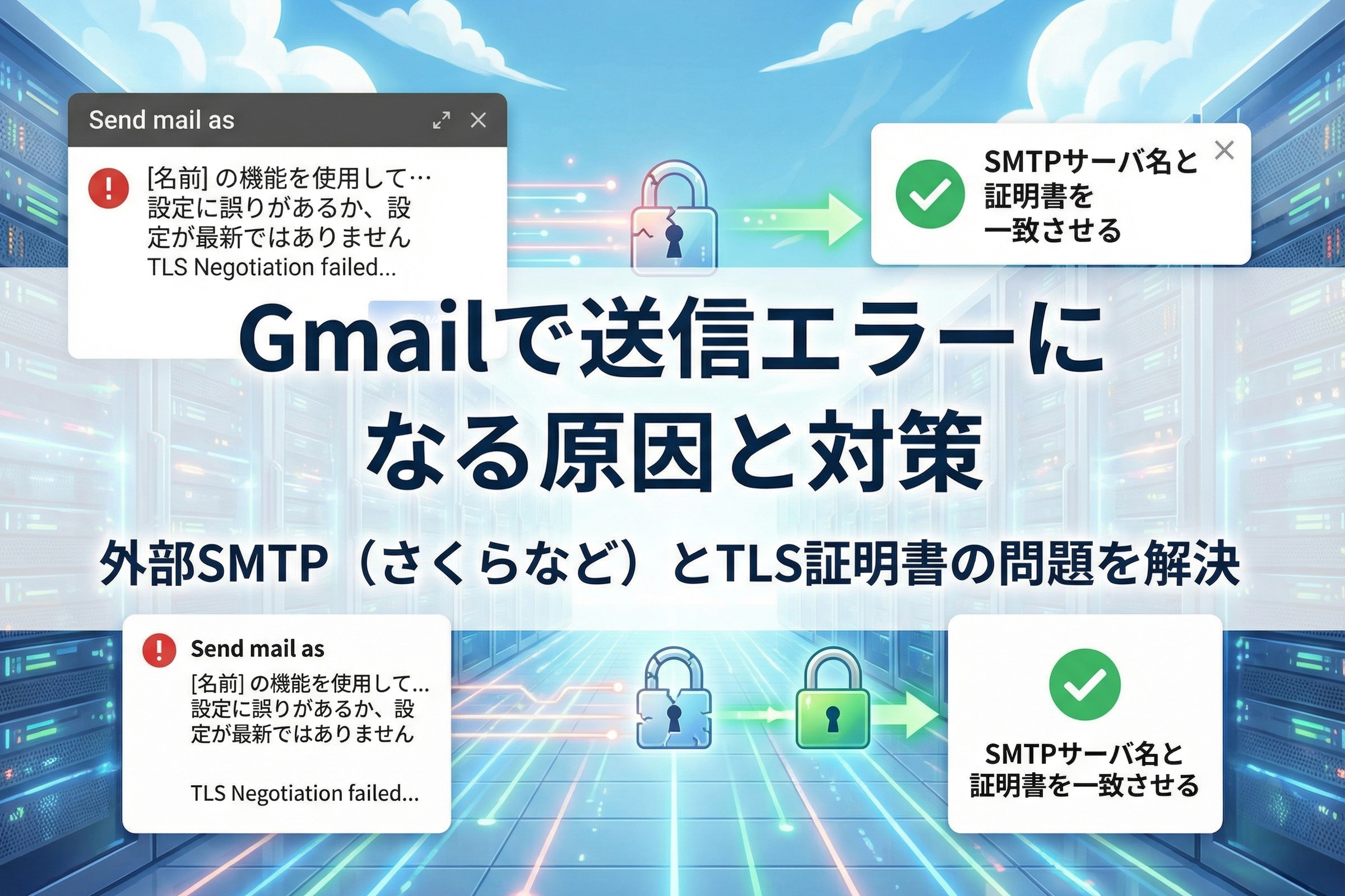 Gmailで送信するとエラーになる原因と対策