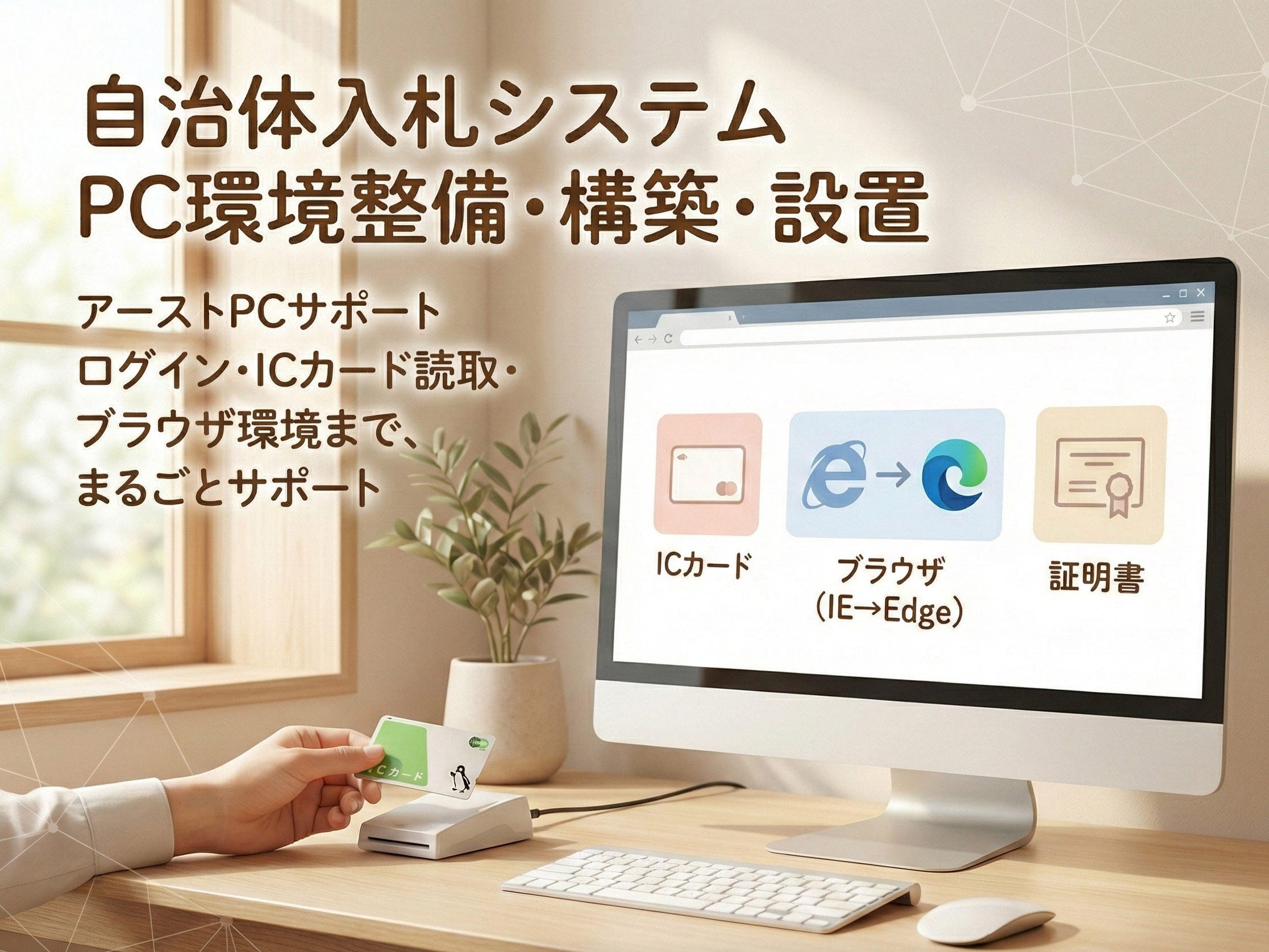 自治体の入札システムPC環境整備・構築・設置