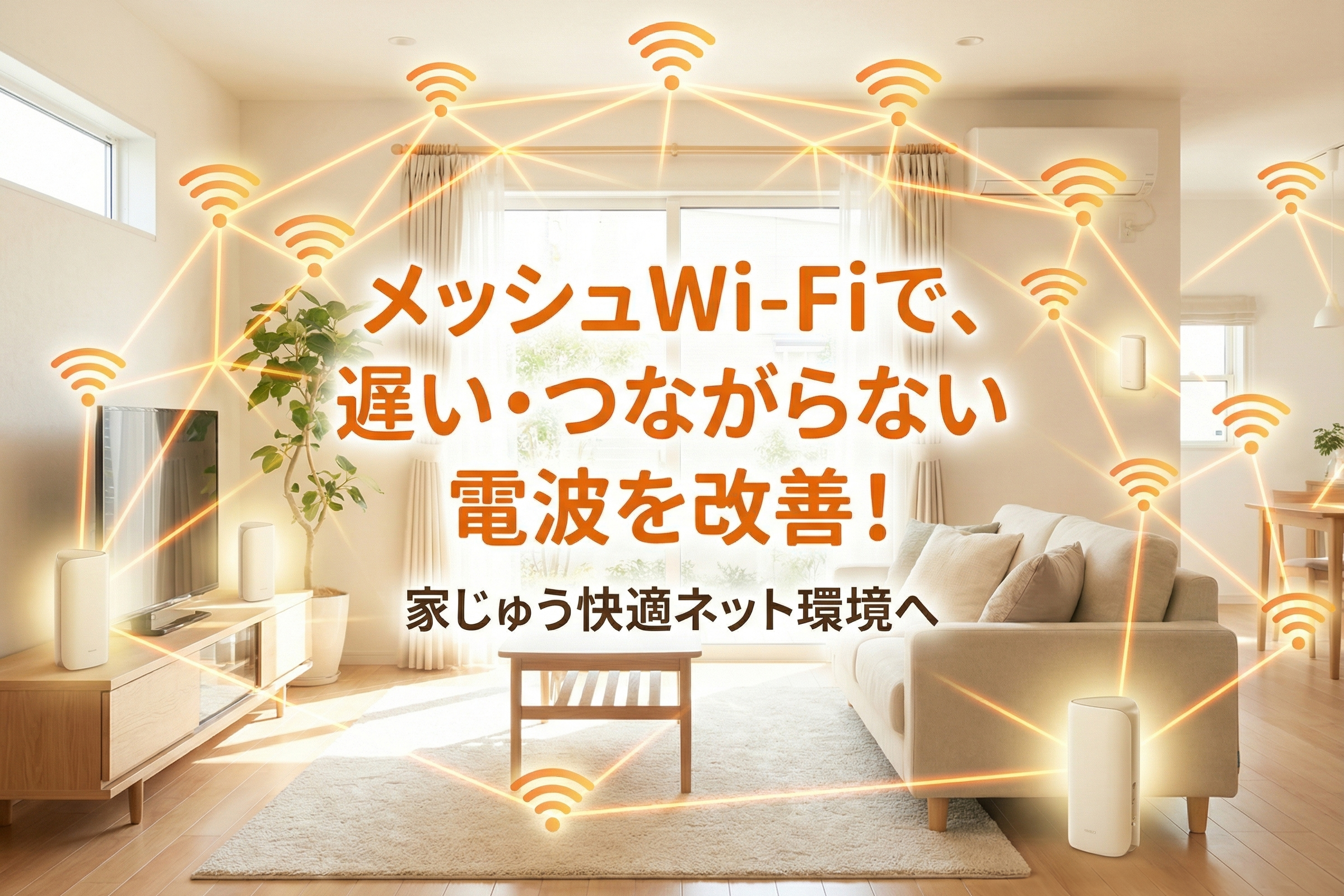 「メッシュWi-Fi」で遅い・つながらない電波状況の改善を図る