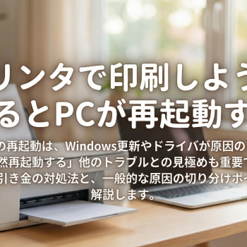 プリンタで印刷しようとするとPCが再起動する 「突然再起動する」よくある原因と確認ポイント