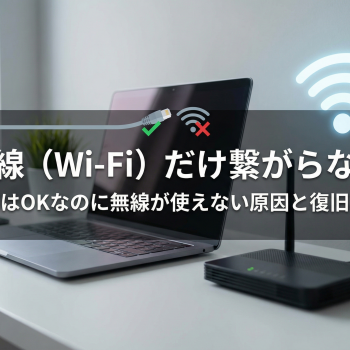無線（Wi-Fi）だけ繋がらない｜有線はOKなのに無線が使えない原因と復旧事例