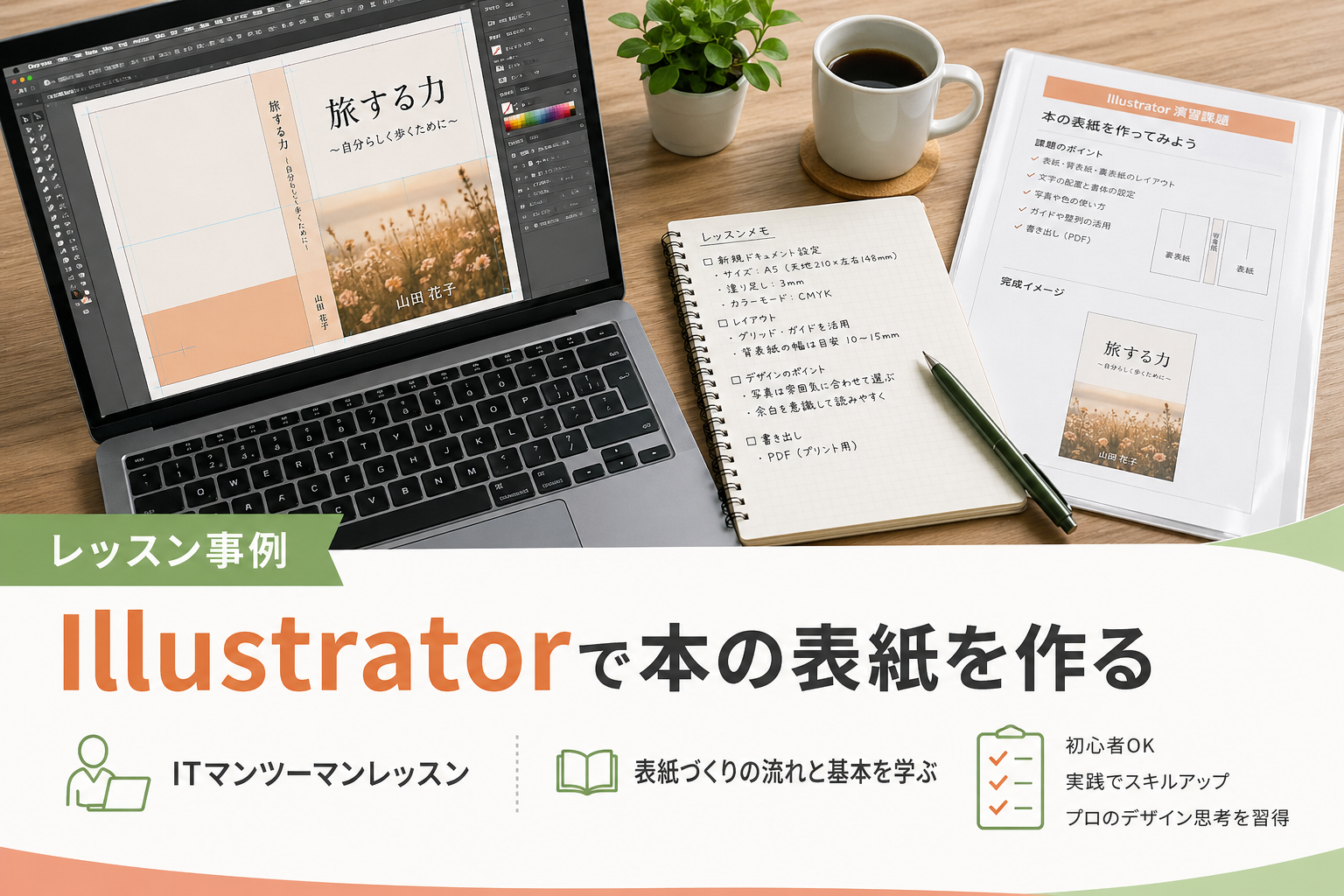 Illustratorで本の表紙を作る｜手づくり本の表紙データ制作レッスン