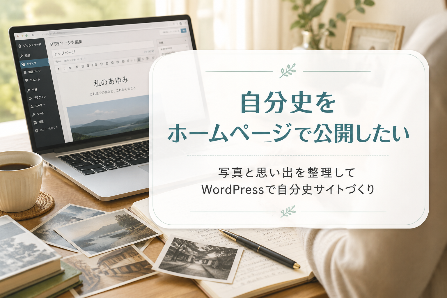 自分史をホームページで公開したい｜写真と思い出を残すHP制作事例