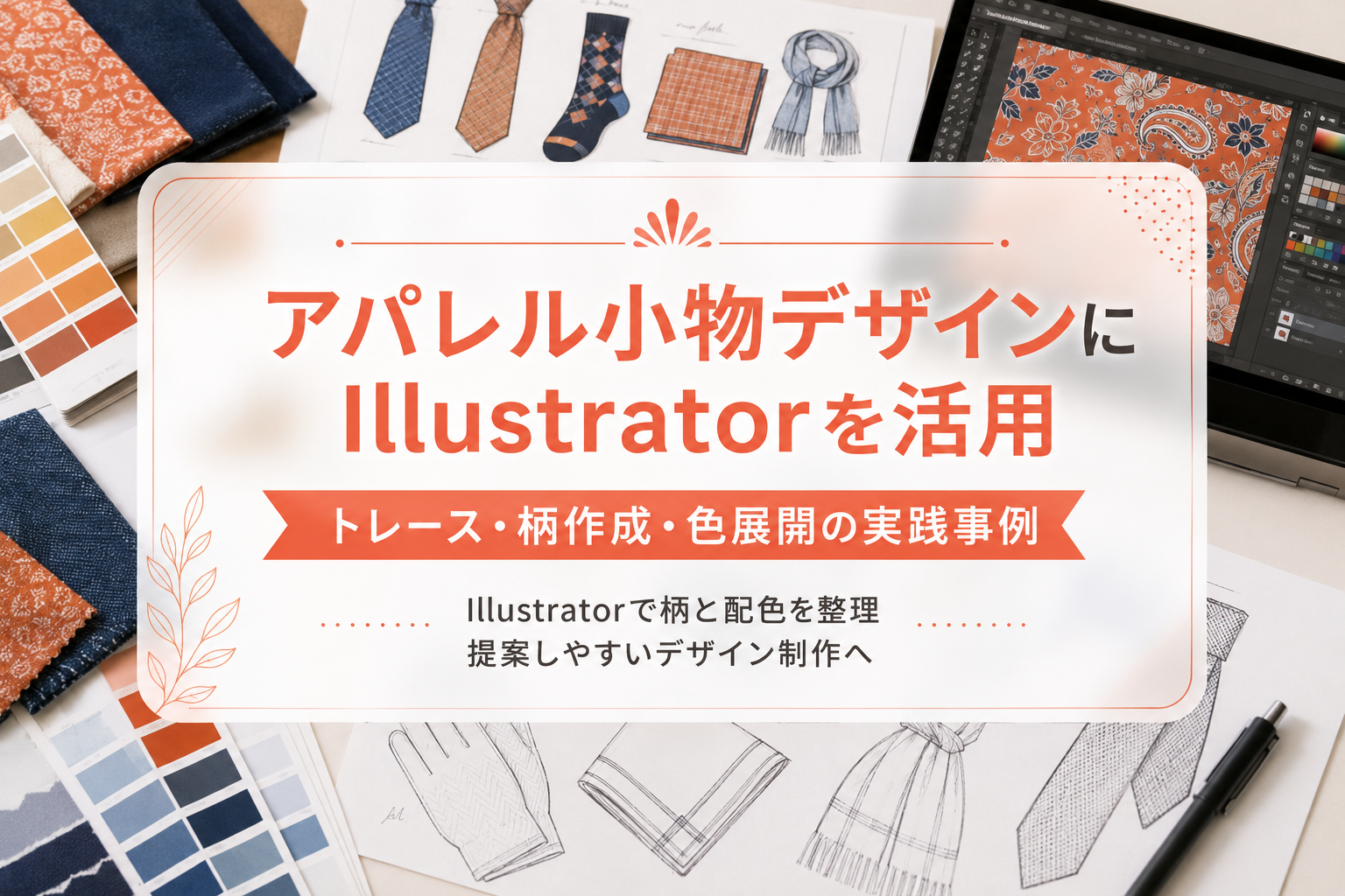 アパレル小物デザインにIllustratorを活用|トレース・柄作成・色展開の実践事例
