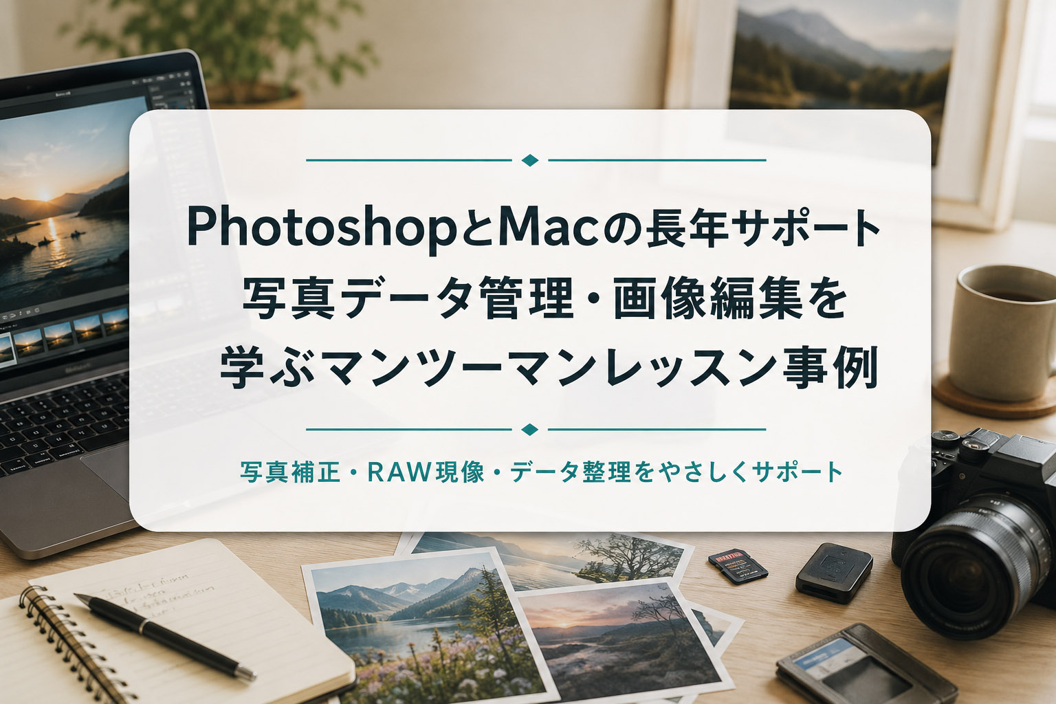 PhotoshopとMacの長年サポート｜写真データ管理・画像編集を学ぶマンツーマンレッスン事例