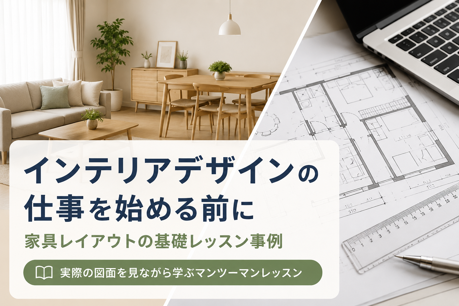 インテリアデザインの仕事を始める前に｜家具レイアウトの基礎レッスン事例