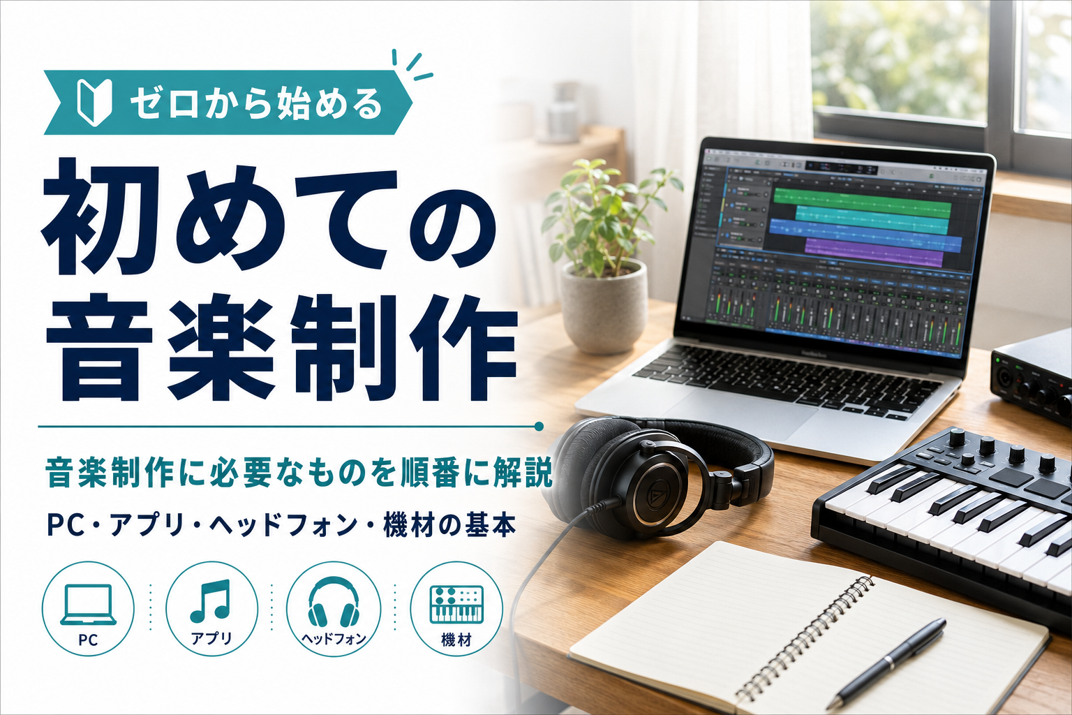 初めての音楽制作｜音楽制作に必要なものを順番に解説