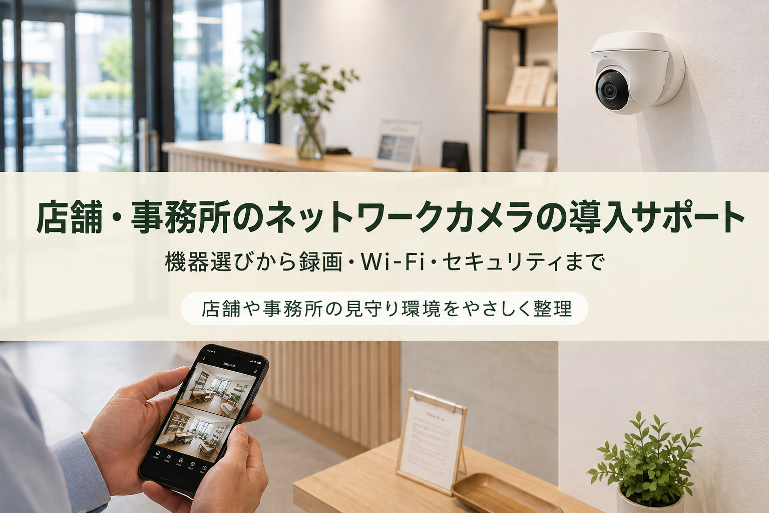 店舗・事務所のネットワークカメラの導入サポート｜機器選びから録画・Wi-Fi・セキュリティまで