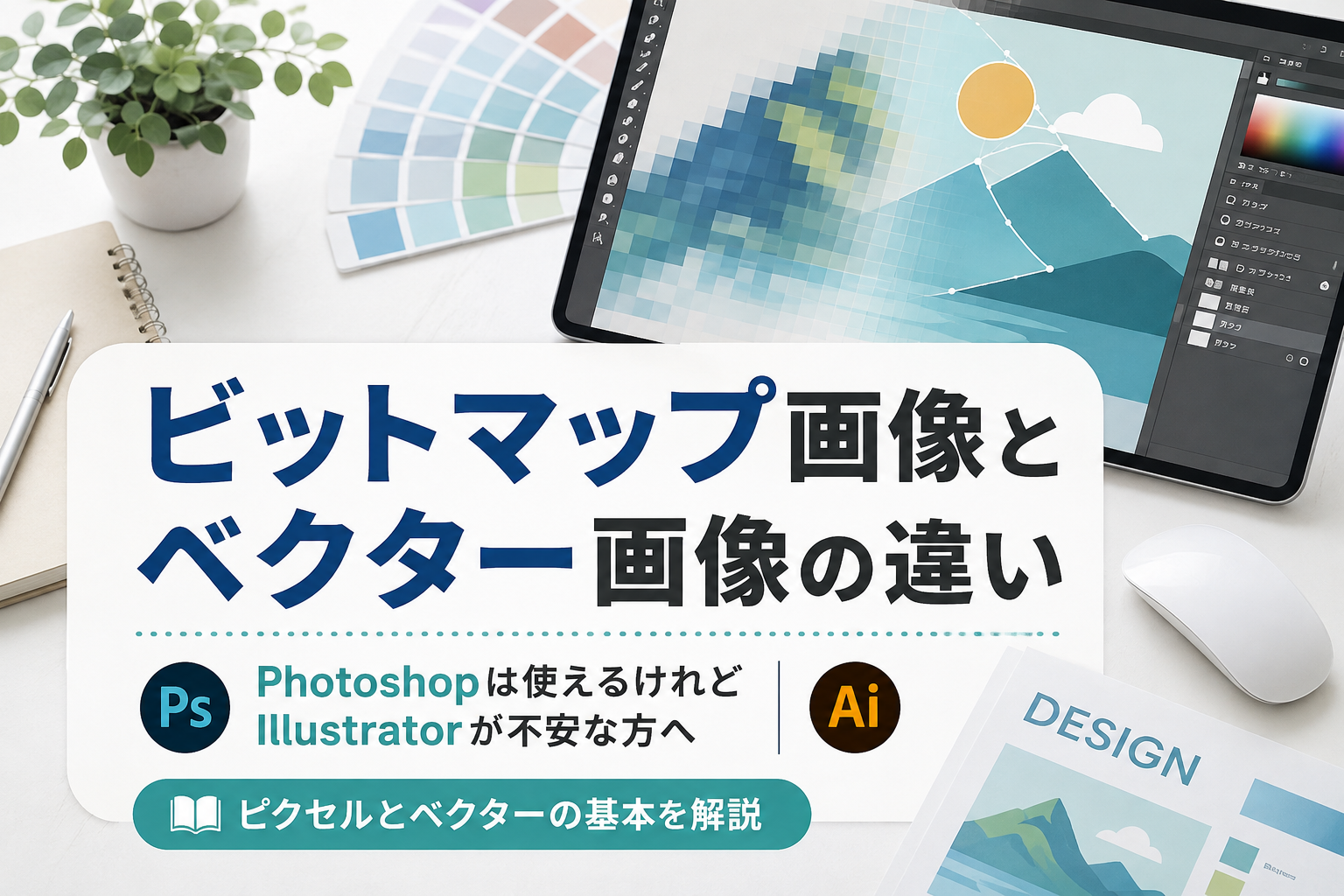 ビットマップ画像とベクター画像の違い｜Photoshopは使えるけれどIllustratorが不安な方へ