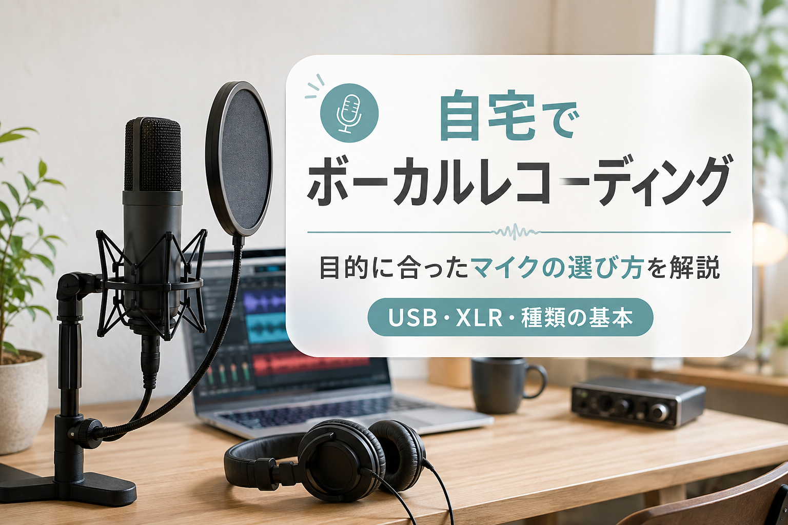 自宅でボーカルレコーディング｜目的に合ったマイクの選び方を解説
