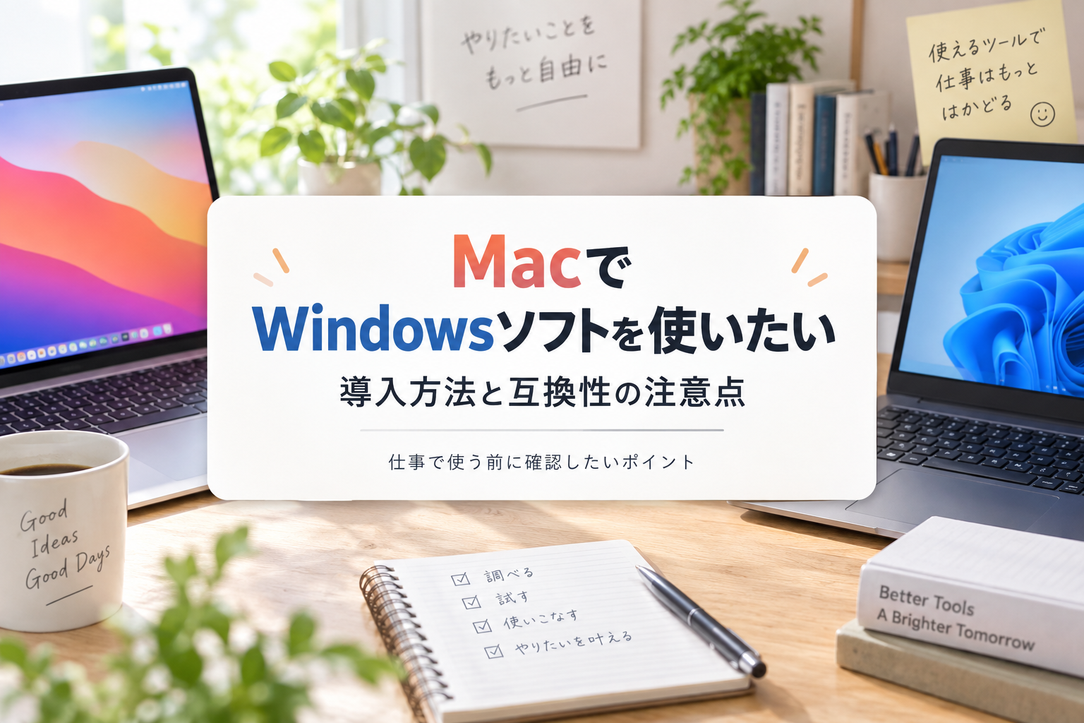 MacでWindowsソフトを使いたい｜導入方法と互換性の注意点