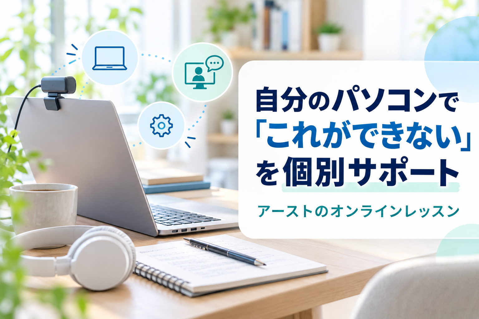 自分のパソコンで「これができない」を個別サポート｜アーストのオンラインレッスン
